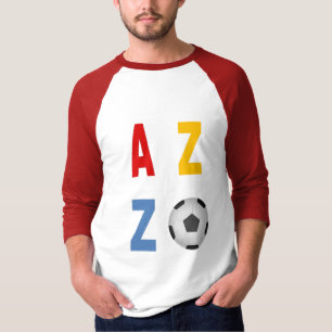 Camiseta Raglan de Manga para Hombre blanca roja A