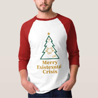 Camiseta Raglan divertida con árbol de Navidad en