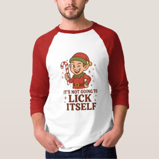 Camiseta Raglan "No se va a lamer a sí misma"