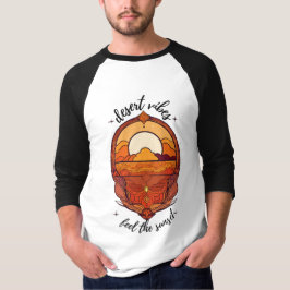 Camiseta Raglan T-Shirt masculino del desierto Vibes 3D