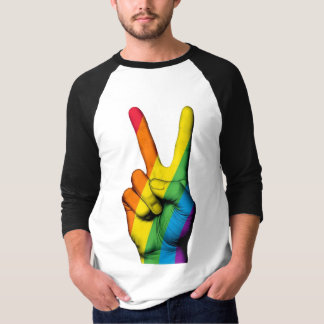 Camiseta Raglan Tee, Rótulo de la mano del orgullo por la p