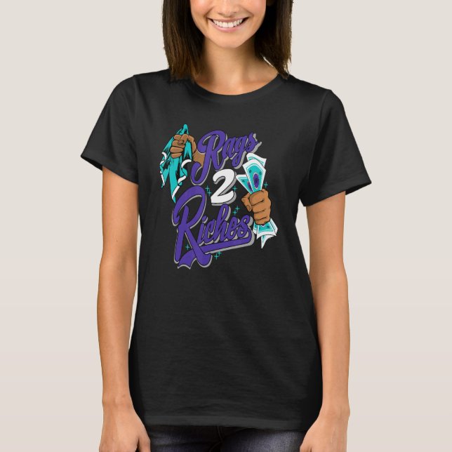 Camiseta Rags 2 Riches Black Grape 1s Coincidencia (Anverso)