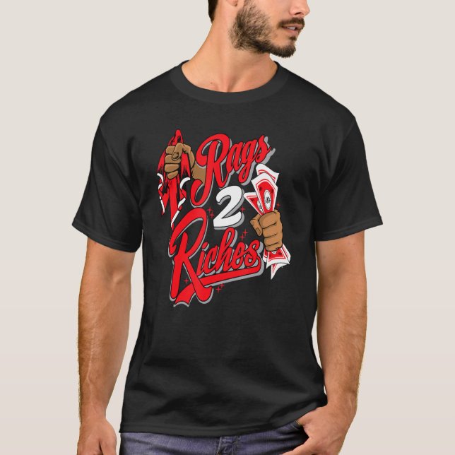 Camiseta Rags 2 Riches Inverse Black Toe 1s Coincidencia (Anverso)