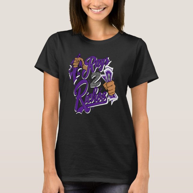 Camiseta Rags 2 Riches Money Matching Dark Iris 3s Matching (Anverso)