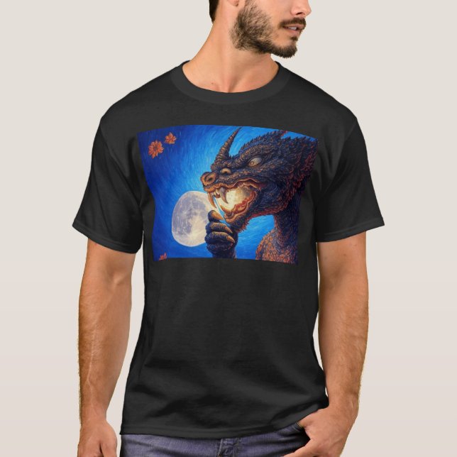 Camiseta Rahu Contempló Comer Una Luna (Anverso)