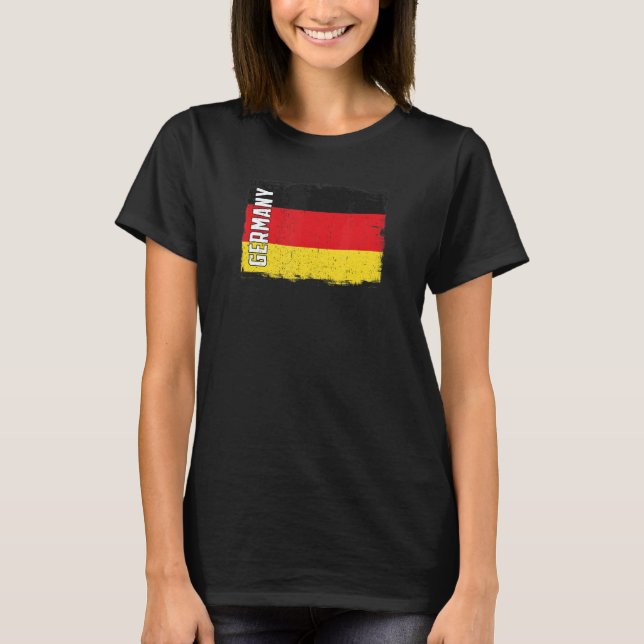 Camiseta Raíces alemanas de la bandera de Alemania de época (Anverso)