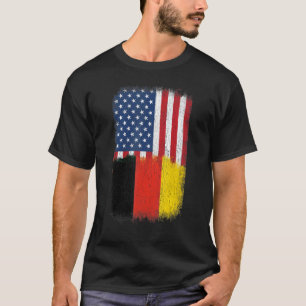 Camiseta RAÍCES ALEMANES Bandera mitad Americana Orgullosa 