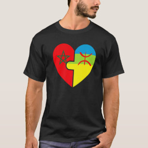 Camiseta Raíces amazigh marroquíes a juego con la bandera O