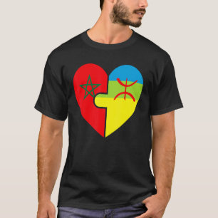 Camiseta Raíces amazigh marroquíes a juego con la bandera O