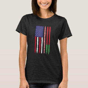 Camiseta Raíces bielorrusas Bandera mitad Americana Bela Pa