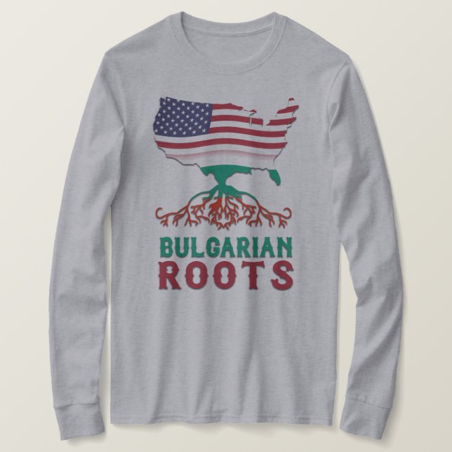 Camiseta Raíces búlgaras norteamericanas (Anverso del diseño)
