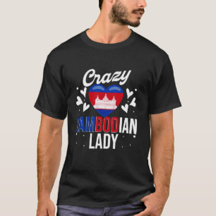 Camiseta Raíces camboyanas, medio camboyano y mujer camboya