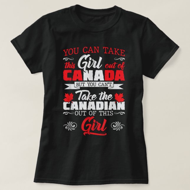 Camiseta Raíces canadienses chicas orgullosas del canadá (Diseño del anverso)