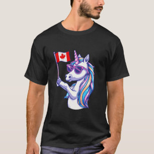 Camiseta Raíces Canadienses Unicornio Canadá Hoja de Arce C
