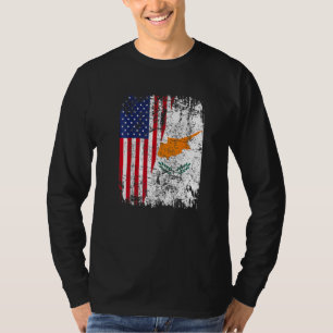 Camiseta RAÍCES CHIPRIOTAS Media bandera estadounidense BAN
