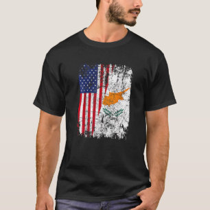 Camiseta RAÍCES CHIPRIOTAS Media bandera estadounidense BAN