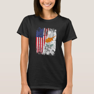 Camiseta RAÍCES CHIPRIOTAS Media bandera estadounidense BAN