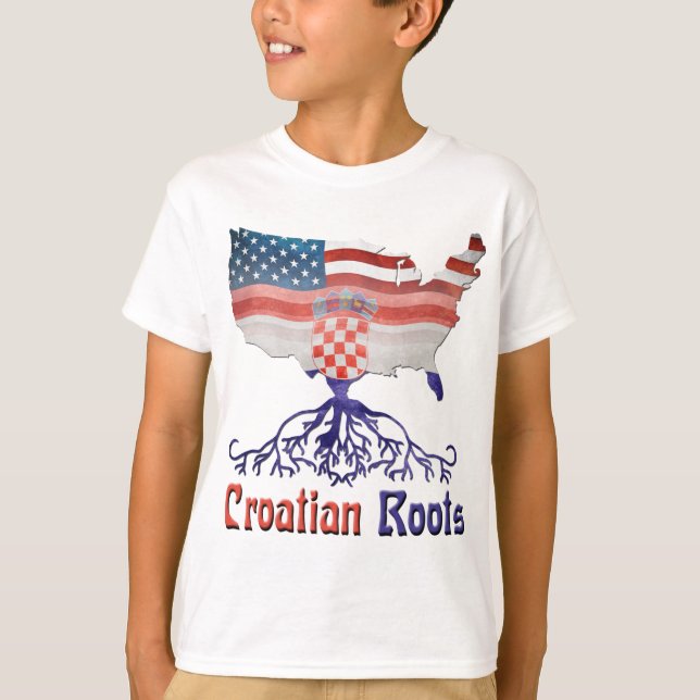 Camiseta Raíces croatas americanas (Anverso)