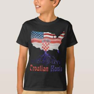 Camiseta Raíces croatas estadounidenses