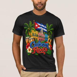 Camiseta Raíces Cubanas | Orgullo de la Bandera Cu