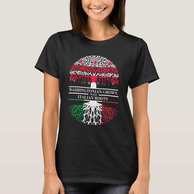 Camiseta Raíces cultivadas italianas de Washington D C I (Anverso)