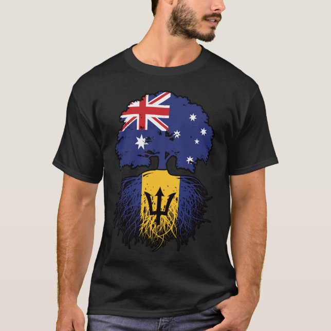 Camiseta Raíces de árboles australianos de Barbados (Anverso)