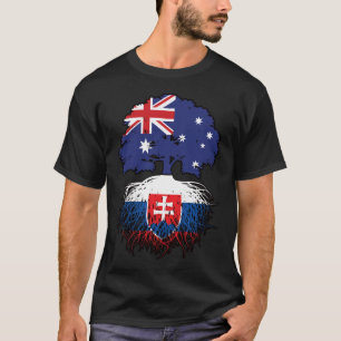 Camiseta Raíces de árboles australianos eslovacos en Eslova