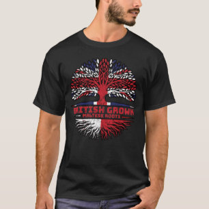Camiseta Raíces de árboles británicos de Malta Reino Unido
