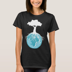 Camiseta Raíces De Árboles Mundiales Ambientales Y Naturale