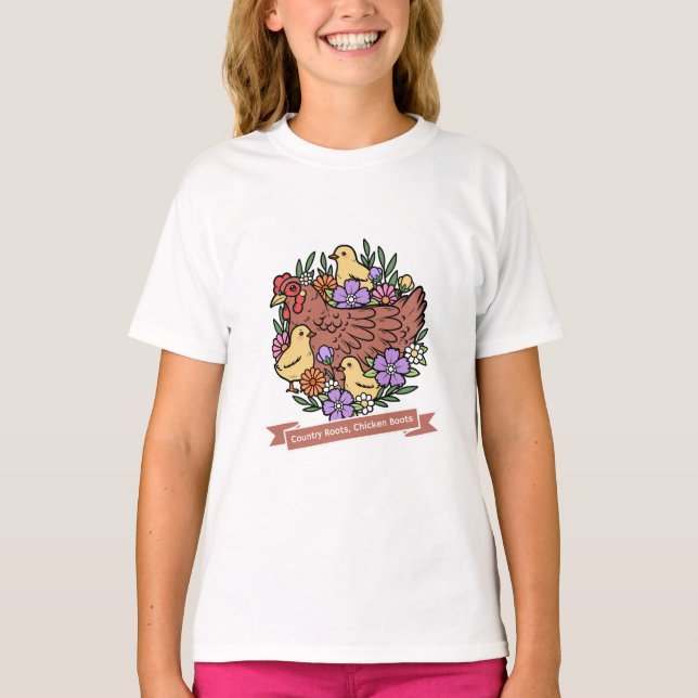 Camiseta Raíces de Campo, Pollo Botas Pollo  (Anverso)