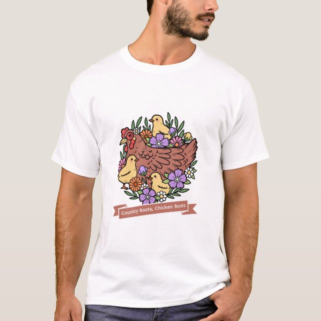 Camiseta Raíces de Campo, Pollo Botas Pollo  (Anverso)
