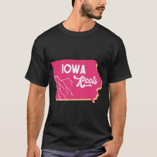 Camiseta Raíces de Iowa Rosa Naranja