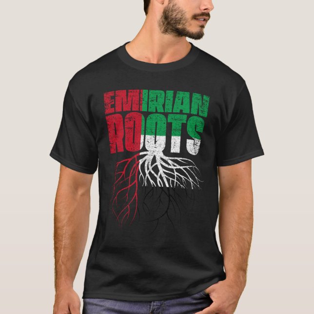 Camiseta Raíces de los Emiratos Árabes Unidos Bandera del P (Anverso)