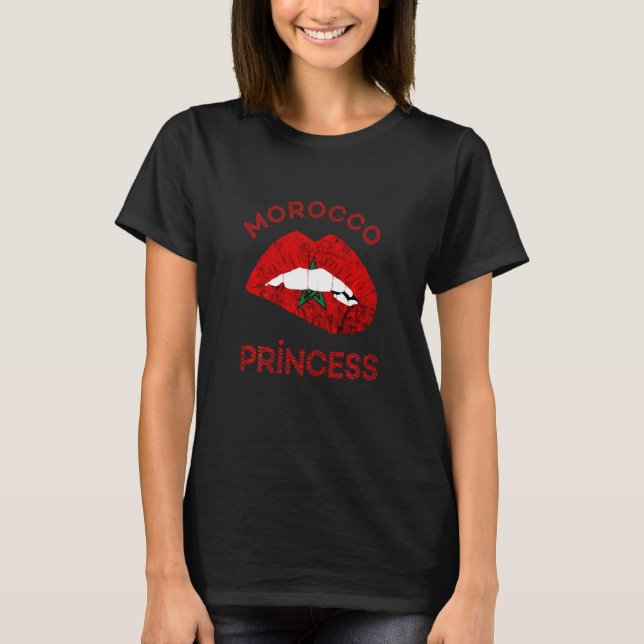 Camiseta Raíces de Marruecos Princesa Labio Orgullo Marroqu (Anverso)