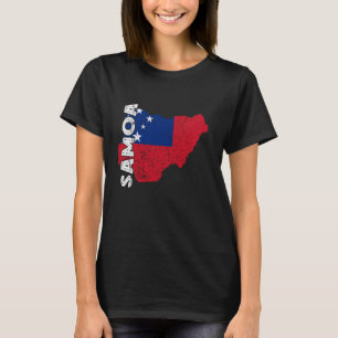 Camiseta Raíces de Samoa Orgullo de Samoan Mapa de la época