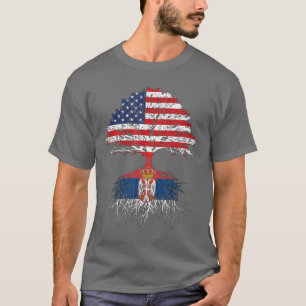 Camiseta Raíces de Serbia Bandera serbia americana Ciudadan
