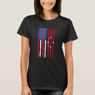 Camiseta Raíces de Sioux Bandera Media Estadounidense Patri