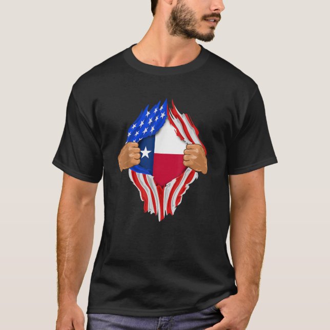 Camiseta Raíces de Texas dentro de la bandera del estado: O (Anverso)