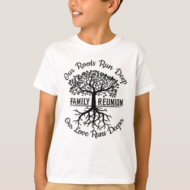 Camiseta Raíces del corazón del árbol familiar de la Reunió (Anverso)