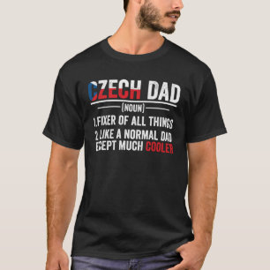 Camiseta Raíces del padre checo bandera del patrimonio de l