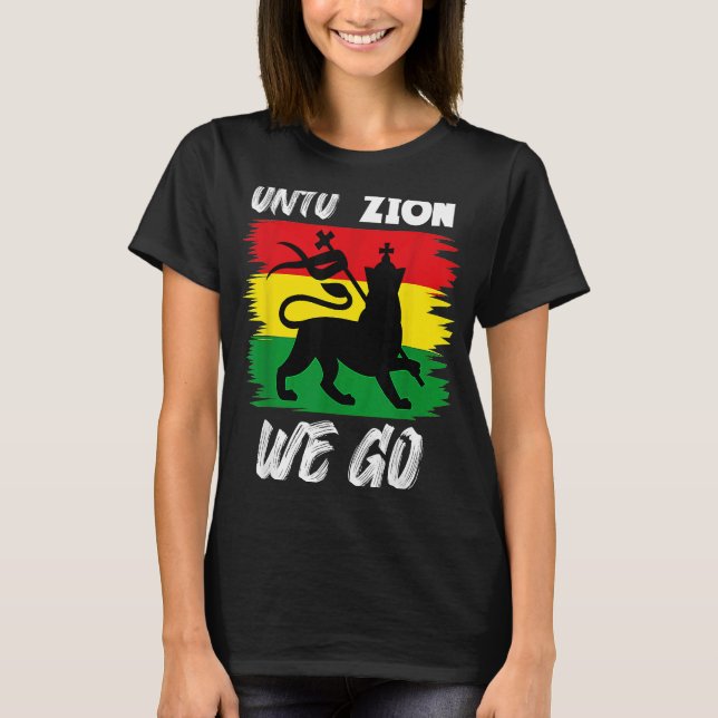 Camiseta Raíces del recuerdo de Jamaica Rastafari Lion Head (Anverso)