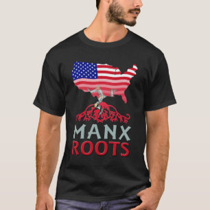 Camiseta Raíces estadounidenses de Manx, Isla de Man