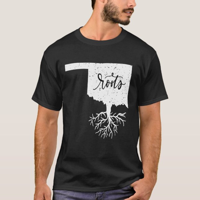 Camiseta Raíces estatales de Oklahoma para mujeres hombres (Anverso)