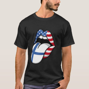 Camiseta Raíces finlandesas mitad Finlandia mitad estadouni