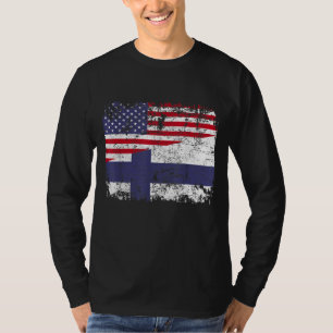 Camiseta RAÍCES FINLANDESES Bandera MEDIANA ESTADOUNIDENSE