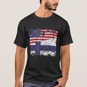 Camiseta RAÍCES FINLANDESES Bandera MEDIANA ESTADOUNIDENSE
