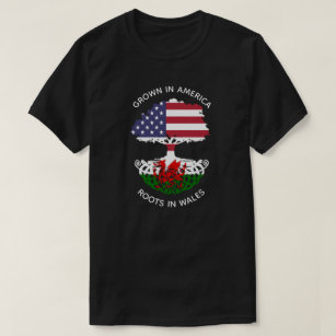 Camiseta Raíces galés-norteamericanas en árbol celta de Gal