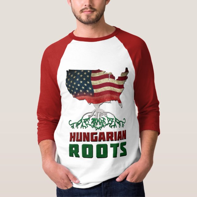 Camiseta Raíces húngaras americanas (Anverso)