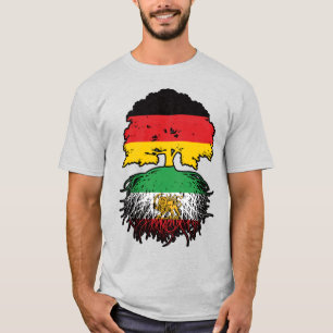 Camiseta Raíces iraníes cultivadas en Alemania León y Sol