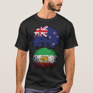 Camiseta Raíces iraníes cultivadas en Nueva Zelanda León y